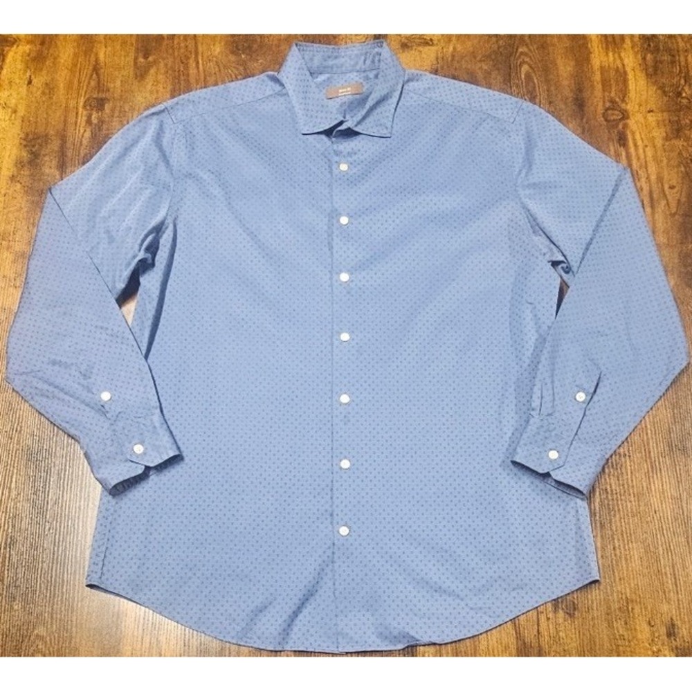 Rye51 Small Batch Blue Cotton Long Sleeve Button Down Men's Size Extra Large